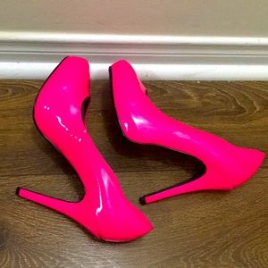 Pink high heel Pumps 5 inch heals